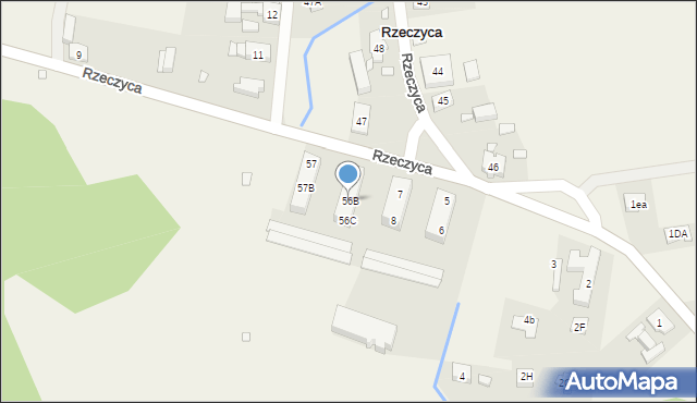 Rzeczyca, Rzeczyca, 56B, mapa Rzeczyca