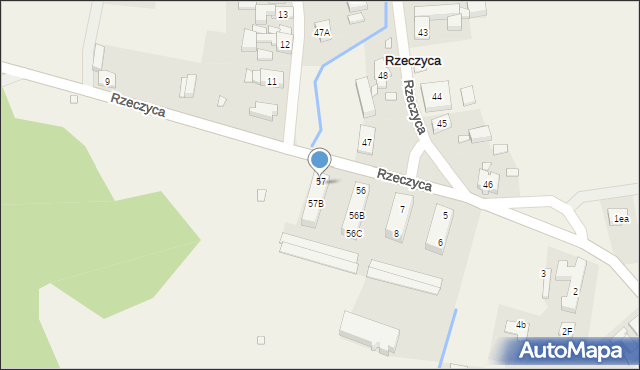 Rzeczyca, Rzeczyca, 57A, mapa Rzeczyca
