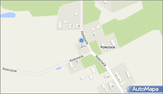 Rzeczyca, Rzeczyca, 18, mapa Rzeczyca