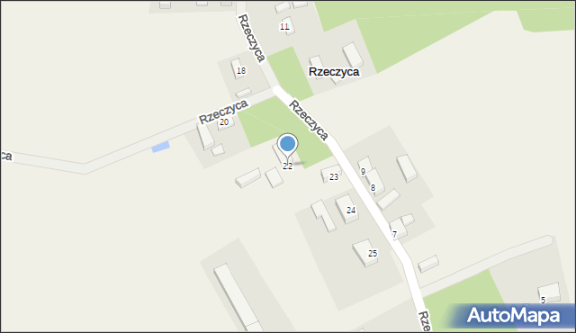 Rzeczyca, Rzeczyca, 22, mapa Rzeczyca