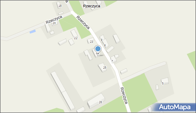 Rzeczyca, Rzeczyca, 24a, mapa Rzeczyca
