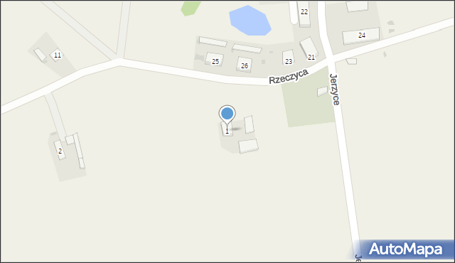 Rzeczyca, Rzeczyca, 1, mapa Rzeczyca