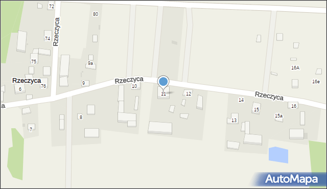 Rzeczyca, Rzeczyca, 11, mapa Rzeczyca