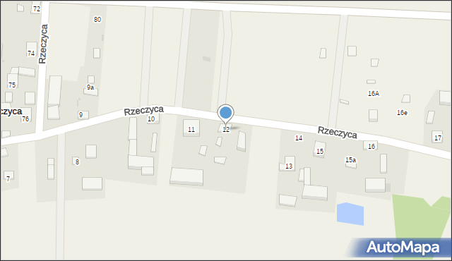 Rzeczyca, Rzeczyca, 12, mapa Rzeczyca