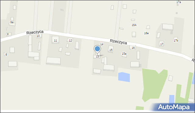 Rzeczyca, Rzeczyca, 13, mapa Rzeczyca