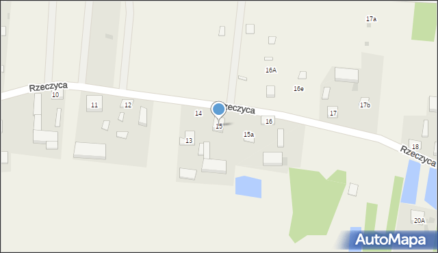 Rzeczyca, Rzeczyca, 15, mapa Rzeczyca