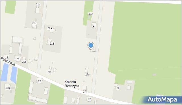 Rzeczyca, Rzeczyca, 27c, mapa Rzeczyca