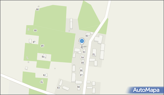 Rzeczyca, Rzeczyca, 62, mapa Rzeczyca