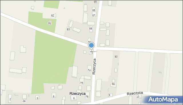Rzeczyca, Rzeczyca, 72, mapa Rzeczyca
