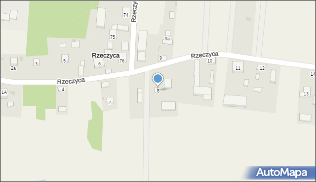 Rzeczyca, Rzeczyca, 8, mapa Rzeczyca