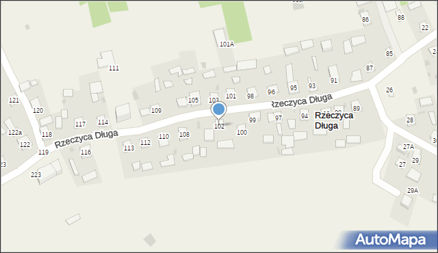 Rzeczyca Długa, Rzeczyca Długa, 102, mapa Rzeczyca Długa