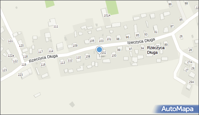 Rzeczyca Długa, Rzeczyca Długa, 104, mapa Rzeczyca Długa