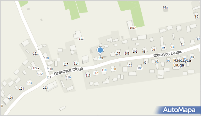 Rzeczyca Długa, Rzeczyca Długa, 109, mapa Rzeczyca Długa