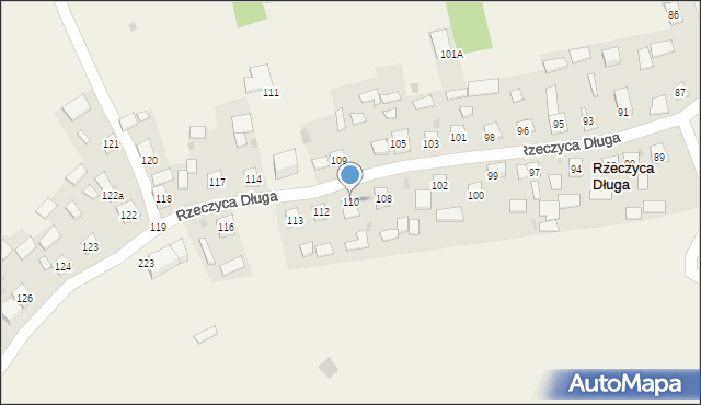 Rzeczyca Długa, Rzeczyca Długa, 110, mapa Rzeczyca Długa