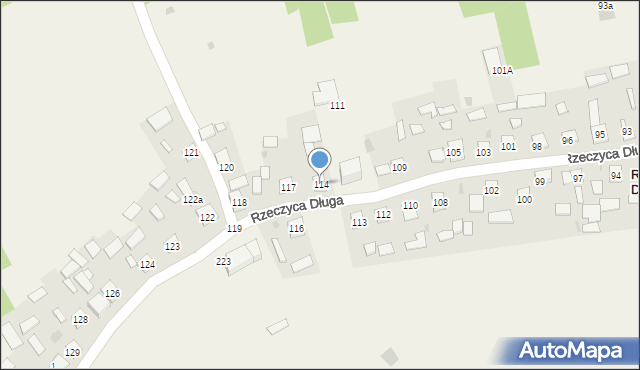 Rzeczyca Długa, Rzeczyca Długa, 114, mapa Rzeczyca Długa