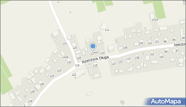 Rzeczyca Długa, Rzeczyca Długa, 117, mapa Rzeczyca Długa