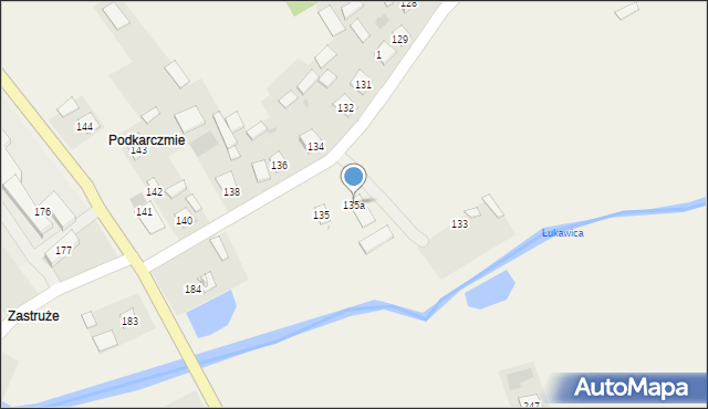 Rzeczyca Długa, Rzeczyca Długa, 135a, mapa Rzeczyca Długa