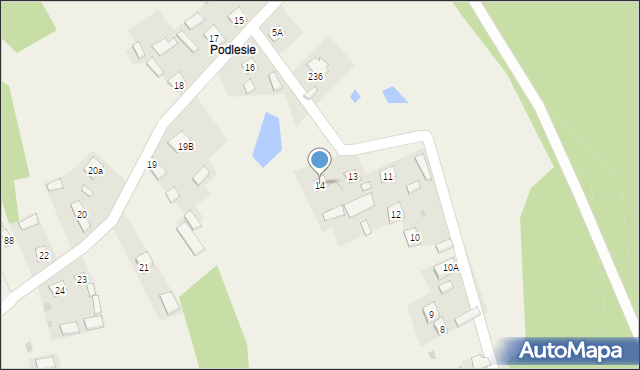 Rzeczyca Długa, Rzeczyca Długa, 14, mapa Rzeczyca Długa