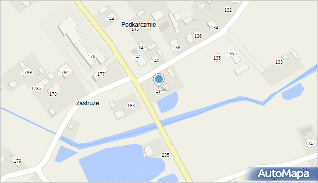 Rzeczyca Długa, Rzeczyca Długa, 184, mapa Rzeczyca Długa