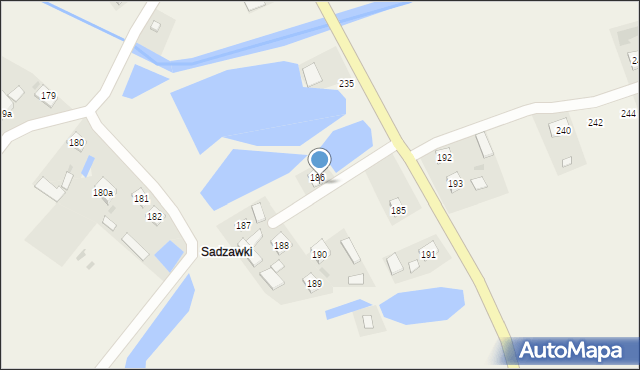 Rzeczyca Długa, Rzeczyca Długa, 186A, mapa Rzeczyca Długa