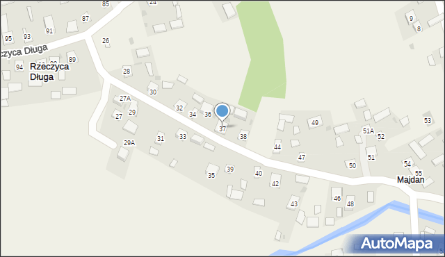 Rzeczyca Długa, Rzeczyca Długa, 37, mapa Rzeczyca Długa