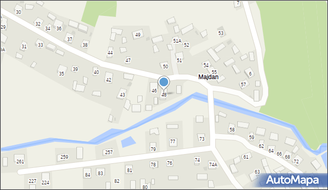 Rzeczyca Długa, Rzeczyca Długa, 48, mapa Rzeczyca Długa