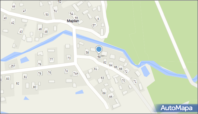 Rzeczyca Długa, Rzeczyca Długa, 59, mapa Rzeczyca Długa