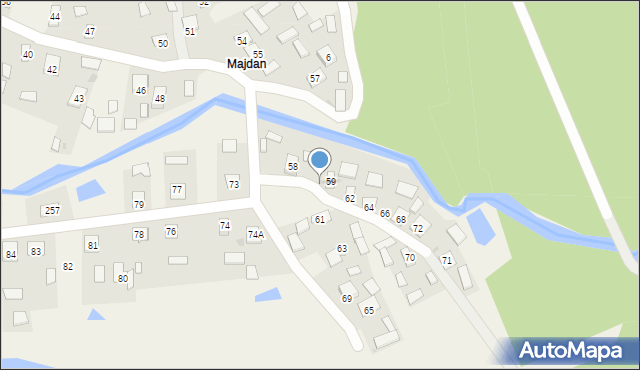 Rzeczyca Długa, Rzeczyca Długa, 60, mapa Rzeczyca Długa