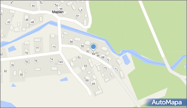 Rzeczyca Długa, Rzeczyca Długa, 64, mapa Rzeczyca Długa