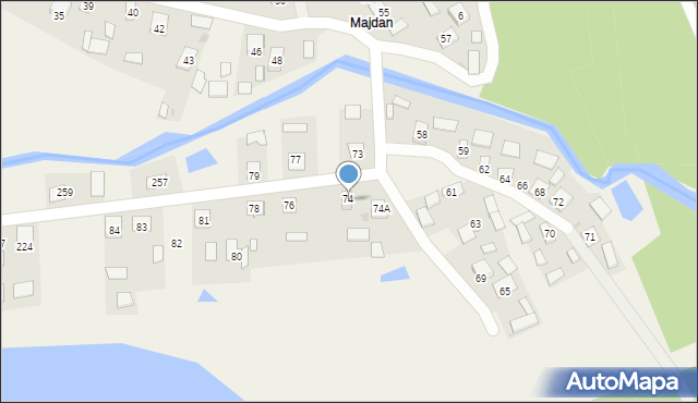 Rzeczyca Długa, Rzeczyca Długa, 75, mapa Rzeczyca Długa