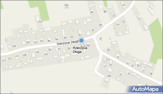 Rzeczyca Długa, Rzeczyca Długa, 90, mapa Rzeczyca Długa