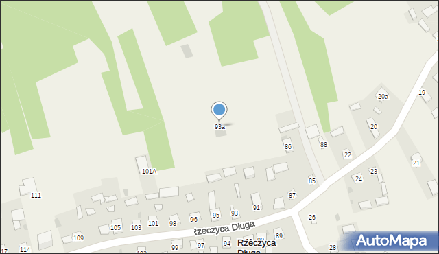 Rzeczyca Długa, Rzeczyca Długa, 93a, mapa Rzeczyca Długa