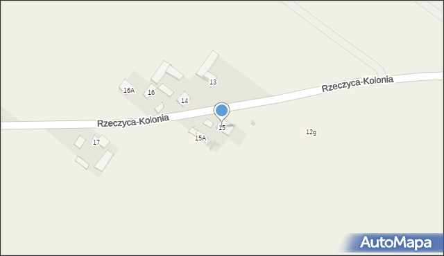 Rzeczyca-Kolonia, Rzeczyca-Kolonia, 15, mapa Rzeczyca-Kolonia