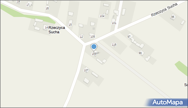 Rzeczyca Mokra, Rzeczyca Mokra, 103, mapa Rzeczyca Mokra