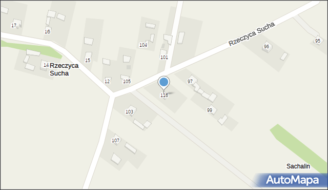 Rzeczyca Mokra, Rzeczyca Mokra, 116, mapa Rzeczyca Mokra
