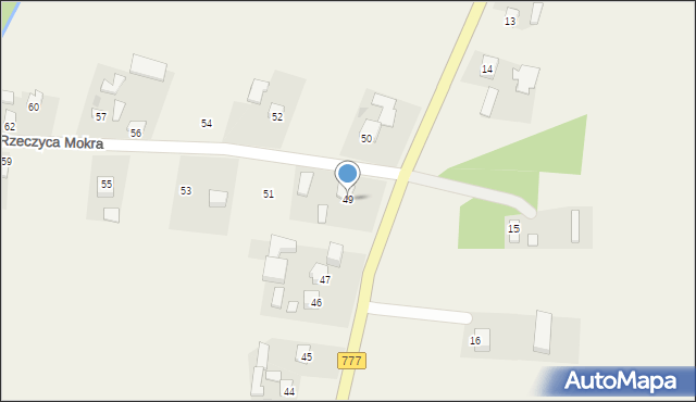 Rzeczyca Mokra, Rzeczyca Mokra, 49, mapa Rzeczyca Mokra