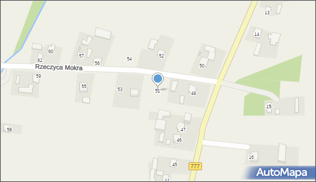 Rzeczyca Mokra, Rzeczyca Mokra, 51, mapa Rzeczyca Mokra