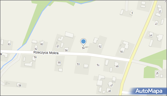 Rzeczyca Mokra, Rzeczyca Mokra, 54, mapa Rzeczyca Mokra