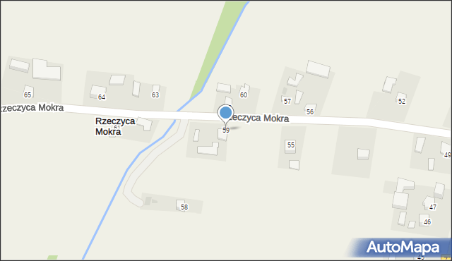 Rzeczyca Mokra, Rzeczyca Mokra, 59, mapa Rzeczyca Mokra