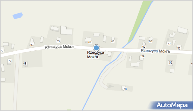 Rzeczyca Mokra, Rzeczyca Mokra, 61, mapa Rzeczyca Mokra