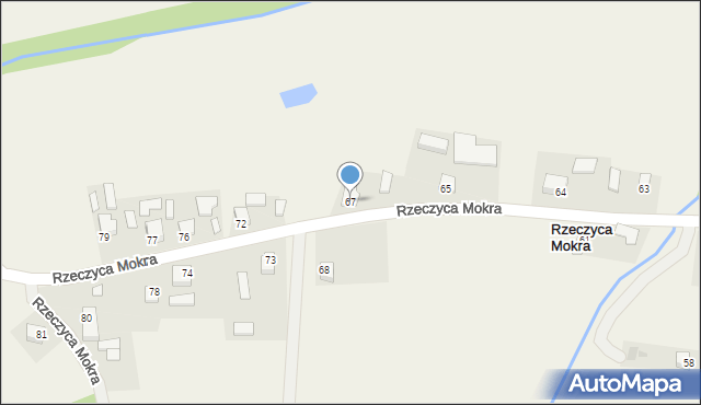 Rzeczyca Mokra, Rzeczyca Mokra, 67, mapa Rzeczyca Mokra