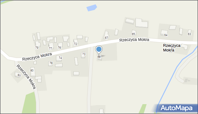 Rzeczyca Mokra, Rzeczyca Mokra, 68, mapa Rzeczyca Mokra