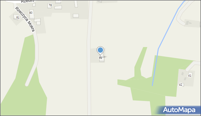 Rzeczyca Mokra, Rzeczyca Mokra, 69, mapa Rzeczyca Mokra