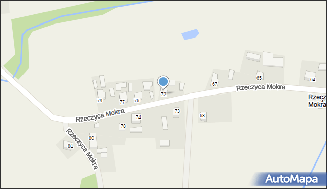 Rzeczyca Mokra, Rzeczyca Mokra, 72, mapa Rzeczyca Mokra