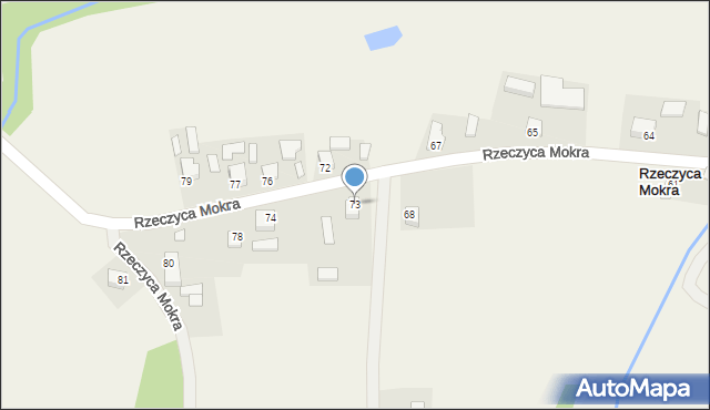Rzeczyca Mokra, Rzeczyca Mokra, 73, mapa Rzeczyca Mokra