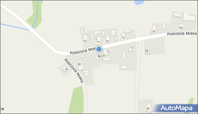 Rzeczyca Mokra, Rzeczyca Mokra, 78, mapa Rzeczyca Mokra