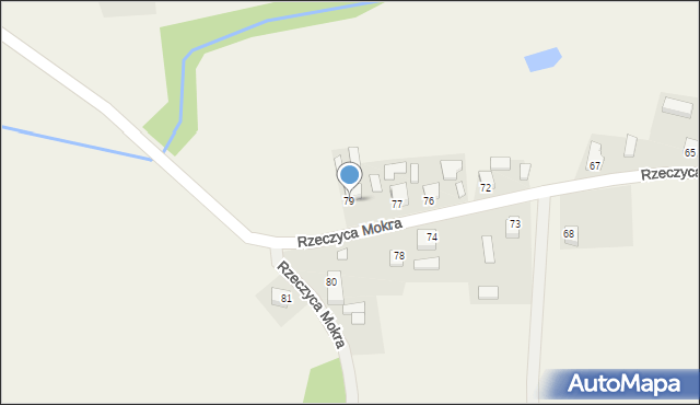 Rzeczyca Mokra, Rzeczyca Mokra, 79, mapa Rzeczyca Mokra