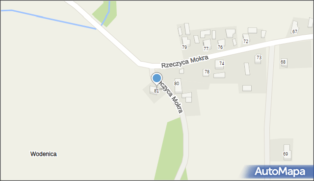 Rzeczyca Mokra, Rzeczyca Mokra, 81, mapa Rzeczyca Mokra
