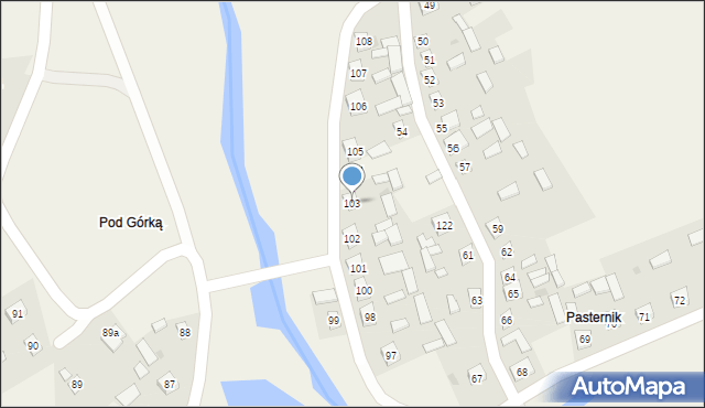 Rzeczyca Okrągła, Rzeczyca Okrągła, 103, mapa Rzeczyca Okrągła