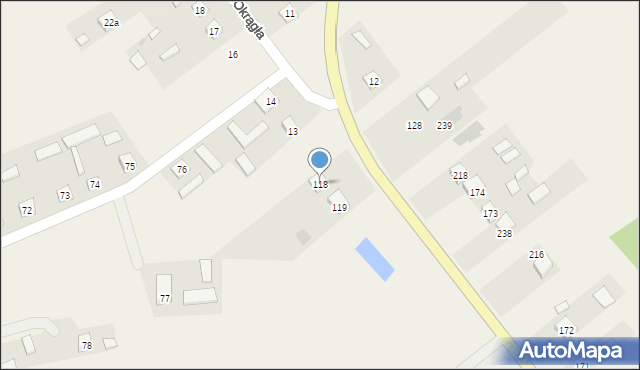 Rzeczyca Okrągła, Rzeczyca Okrągła, 118, mapa Rzeczyca Okrągła